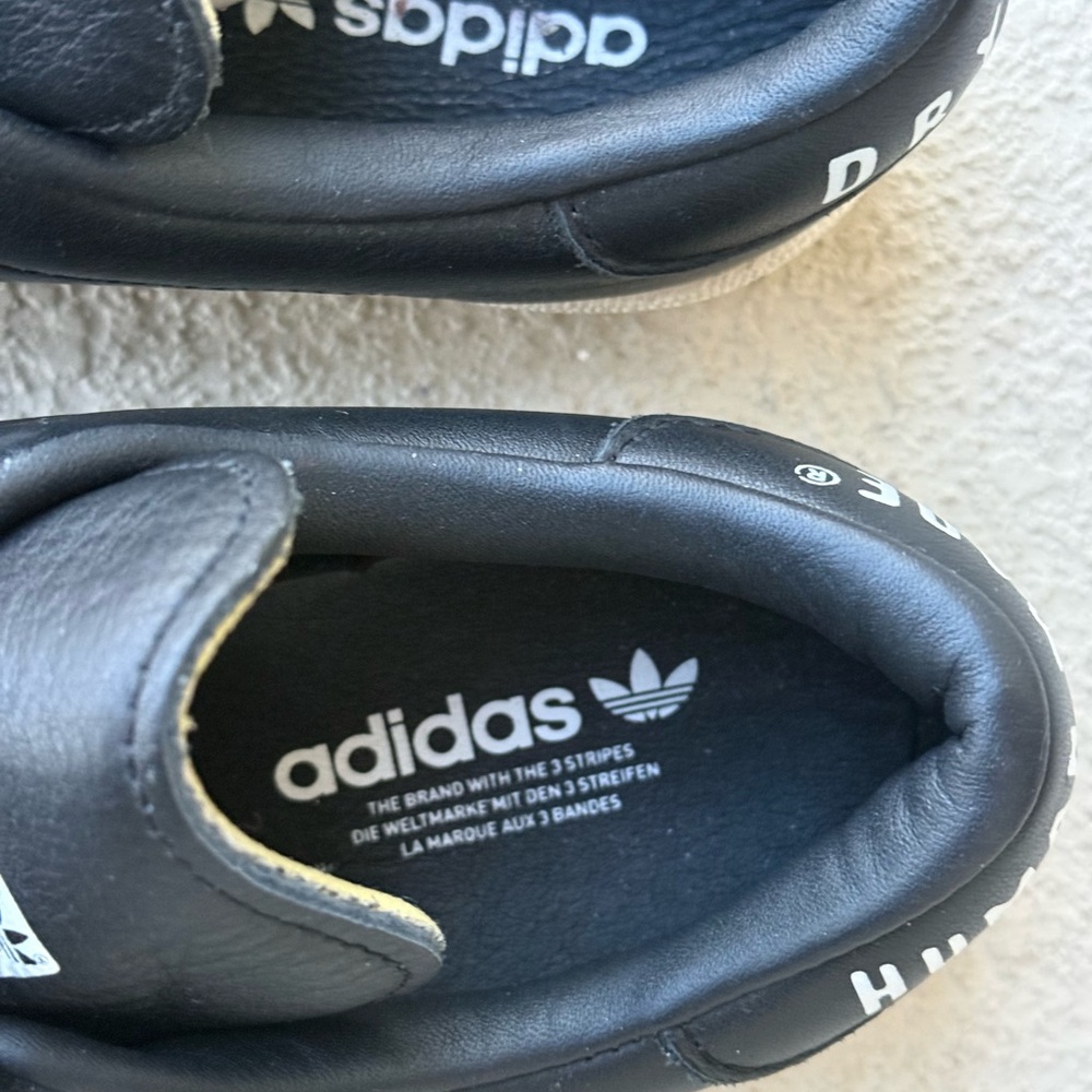 Human Made x Adidas UNOFCL Consortium Leather sneakers 'Core Black' FZ1712 M4/W6 - Picture 5 of 11